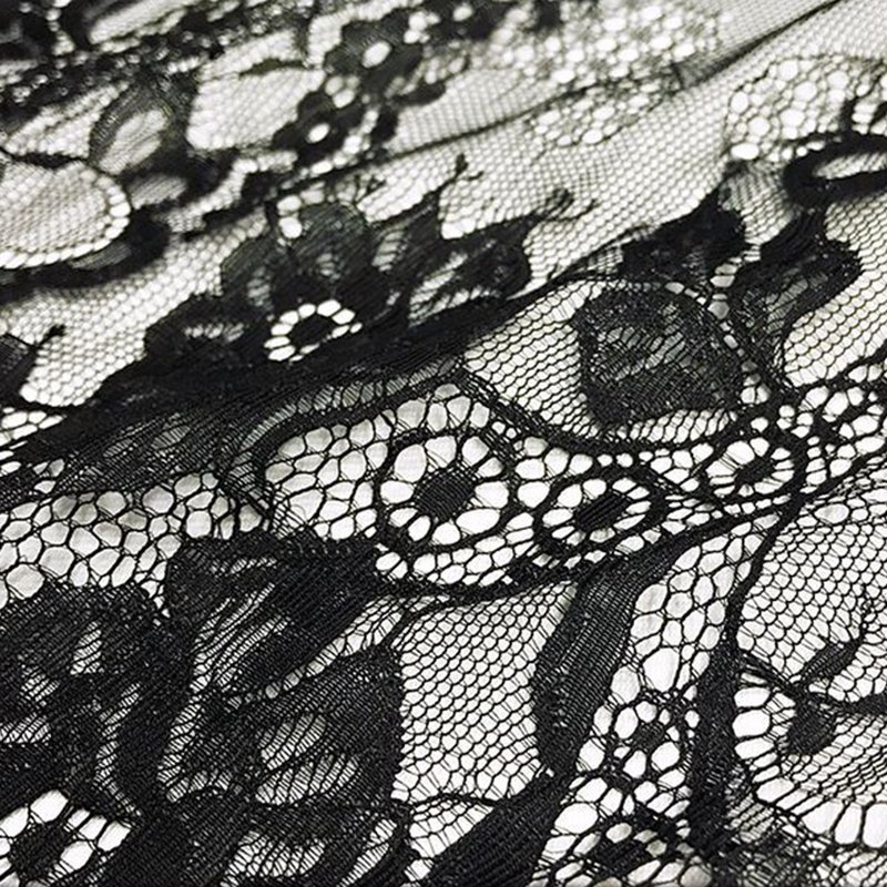 Lace Trim Wave Eyelash Nylon Lace Fabric for Women's Wear Wholesale Su 6